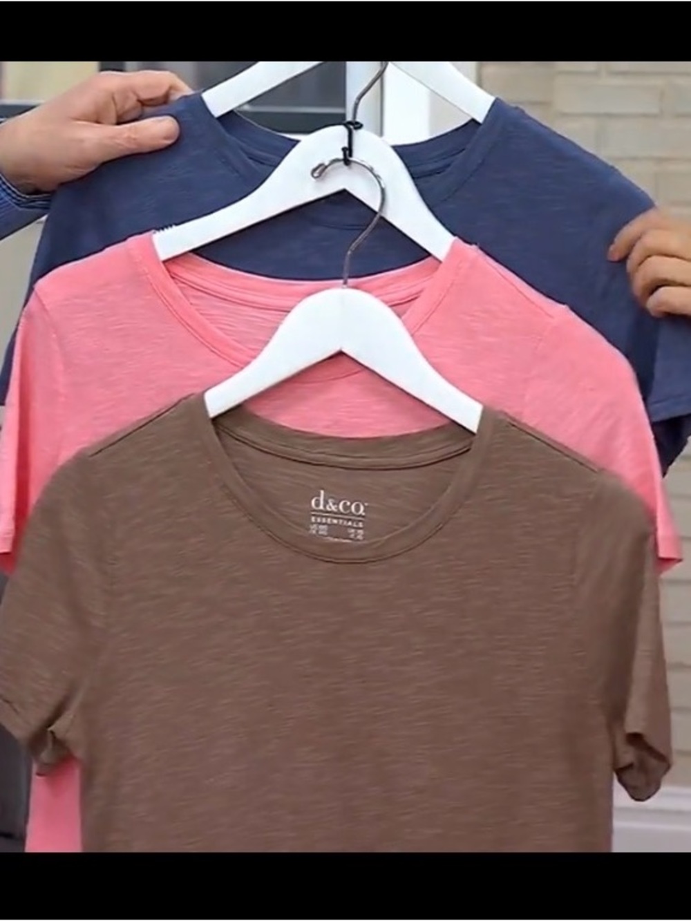 Denim & Co. Essentials Petite Linen Blend 3-Pack Tunics Sz 3XLP Rose/Indi/Mocha